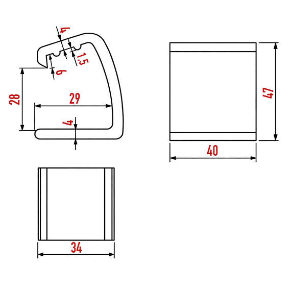 Baza Üst Tabla Bağlantı Pls. 47 mm