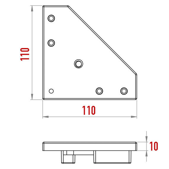 Triangle Bracket with Nut