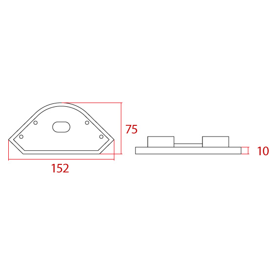 Triangle Bracket With Radius Triangle Bracket With Radius
