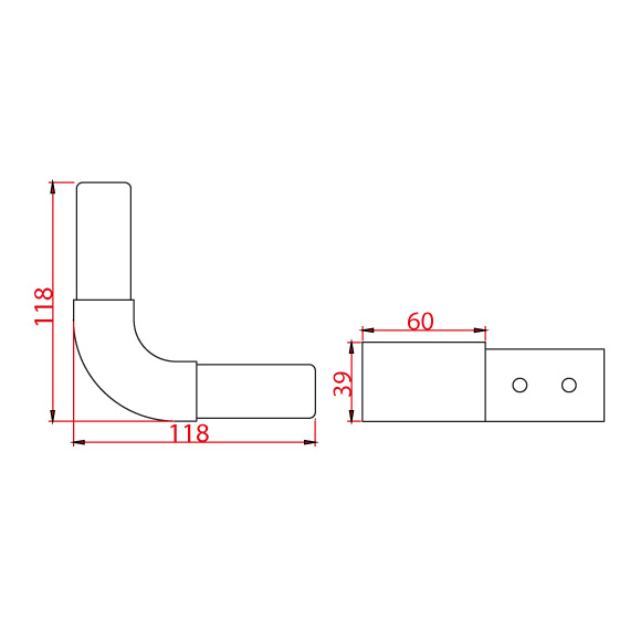 Profil Köşe Geçme 30x40 Profil Köşe Geçme 30x40