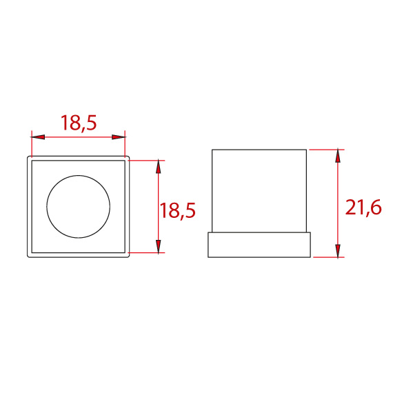 Profile Wedge 20x20 mm Long-7 Profile Wedge 20x20 mm Long-7