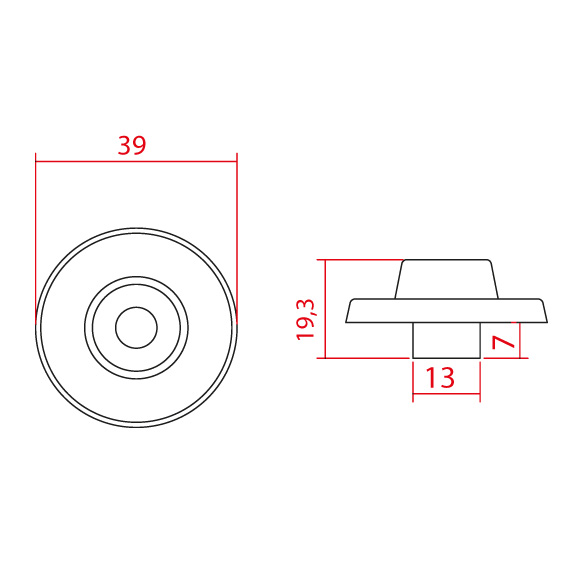 Plastic Edged Nut Plastic Edged Nut