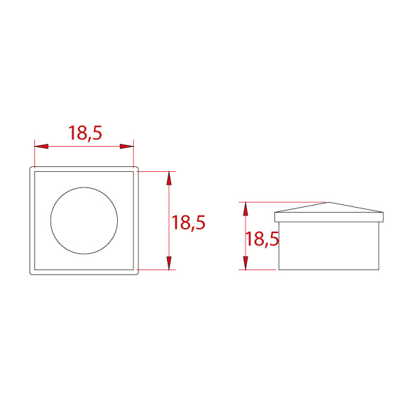 Profil Takozu 20x20 mm Kısa - 9 Profil Takozu 20x20 mm Kısa - 9