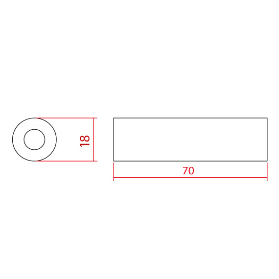 Arm Interconnect Cylinder 70 mm