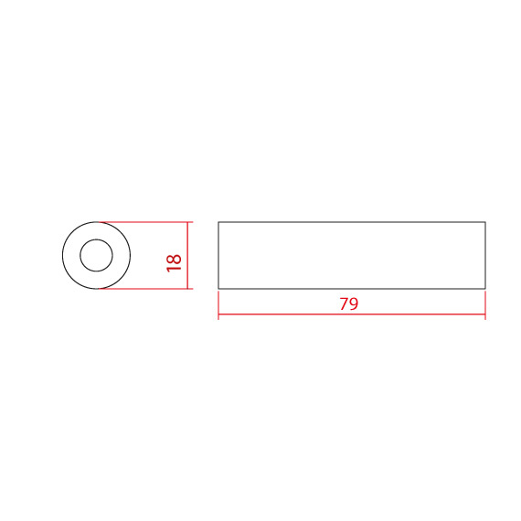 Arm Interconnect Cylinder 79 mm Arm Interconnect Cylinder 79 mm