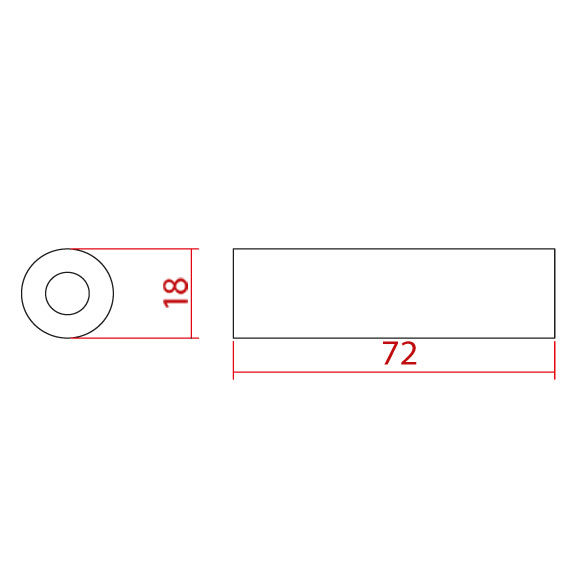 Kol Ara Bağlantı Silindiri 72 mm
