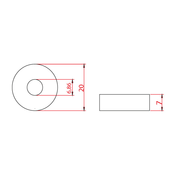 Pls. Bolt Washer Gray 20x6.86-2 mm