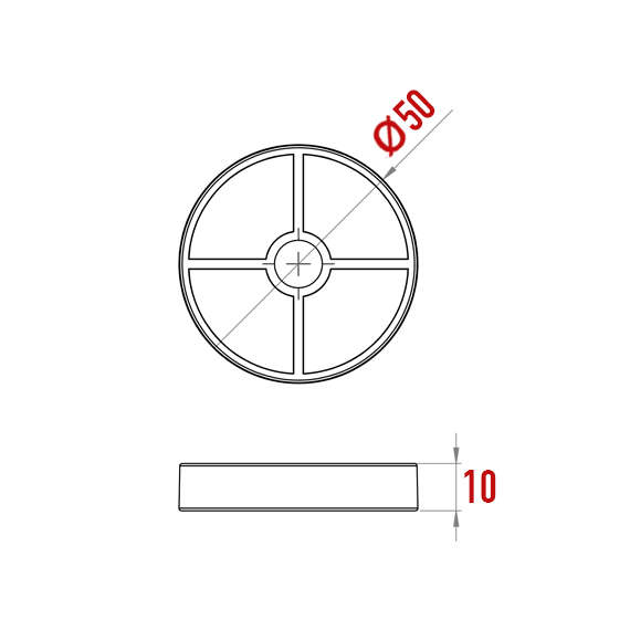Plastik Pul 50x10 mm