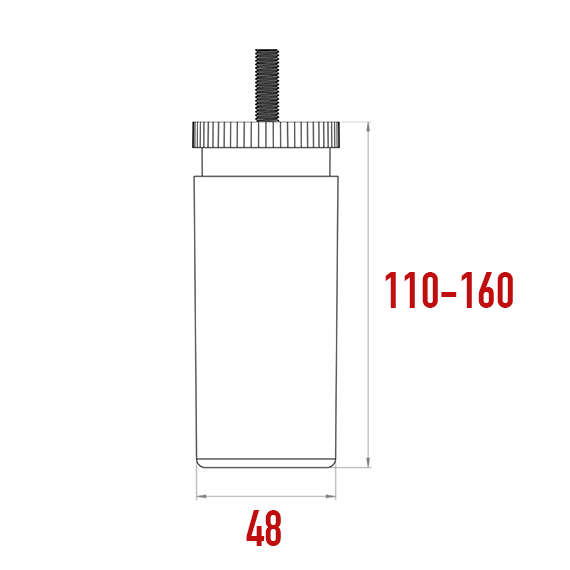Adjustable Foot 110-160 mm
