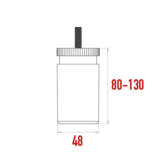 Adjustable Foot 80-130 mm