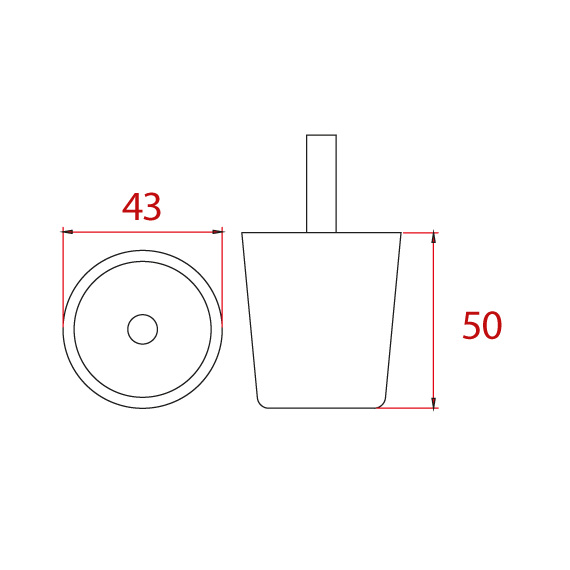 Secret Foot Bolted 50 mm Secret Foot Bolted 50 mm