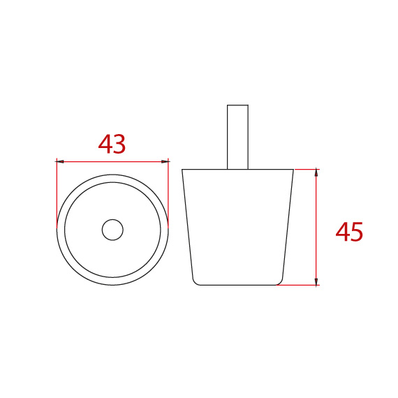 Fiore Secret Foot 45 mm