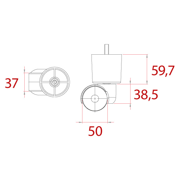 Wheeled Foot 120 mm Wheeled Foot 120 mm