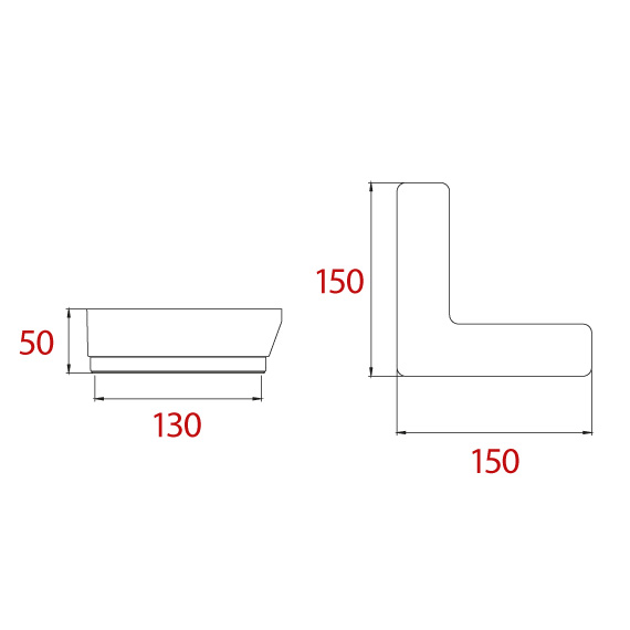 Olimpia Foot With Chrome Wick 150x150x50 mm Olimpia Foot With Chrome Wick 150x150x50 mm