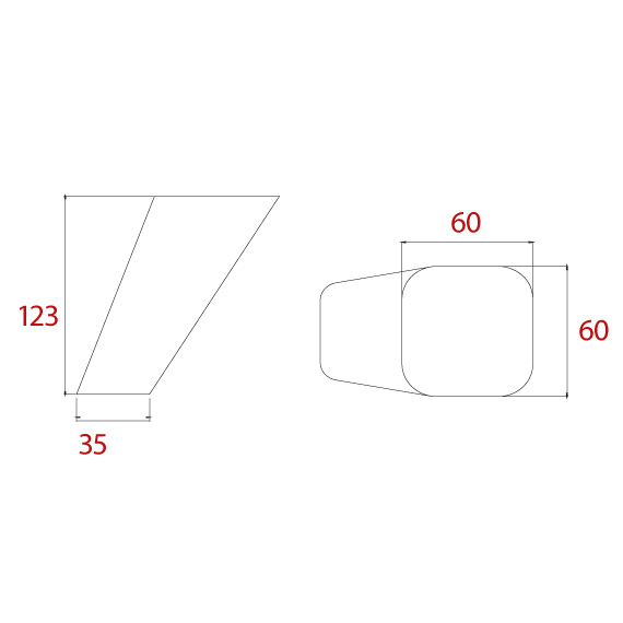 Panamera Foot Short 123 mm Panamera Foot Short 123 mm