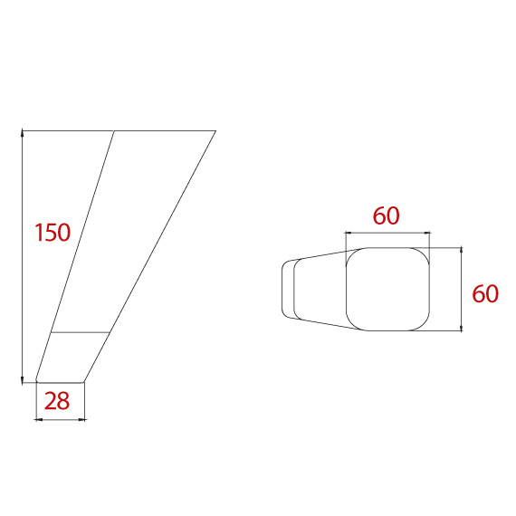 Panamera Foot Long 150 mm Panamera Foot Long 150 mm