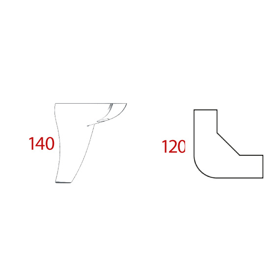 Vigo Foot 120x120x140 mm