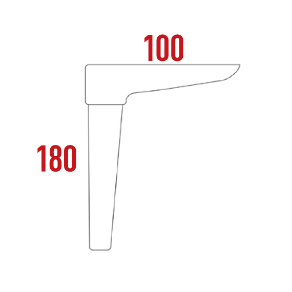 Rossi Foot 100x100x180 mm