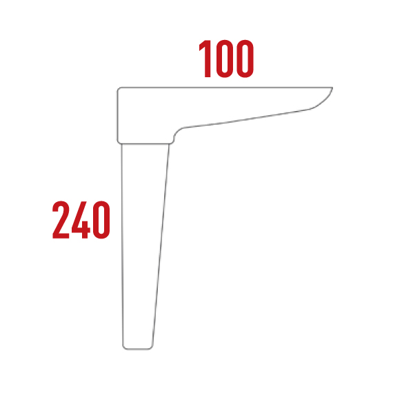 Rossi Foot 100x100x240 mm