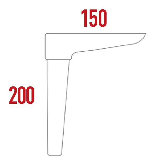 Rossi Foot 150x150x200 mm