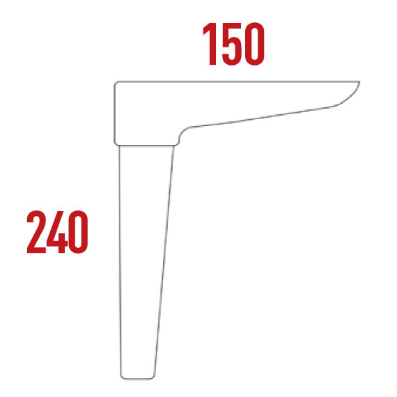 Rossi Foot 150x150x240 mm