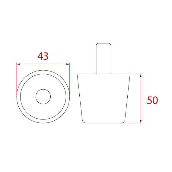 Secret Foot 50 mm Hammerset