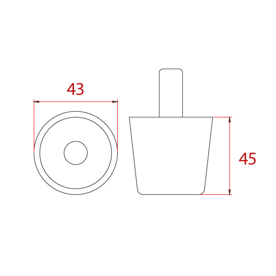 Gizli Ayak Çakmalı 45 mm Gizli Ayak Çakmalı 45 mm