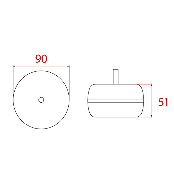 Florya Foot Small Chrome Florya Foot Small Chrome