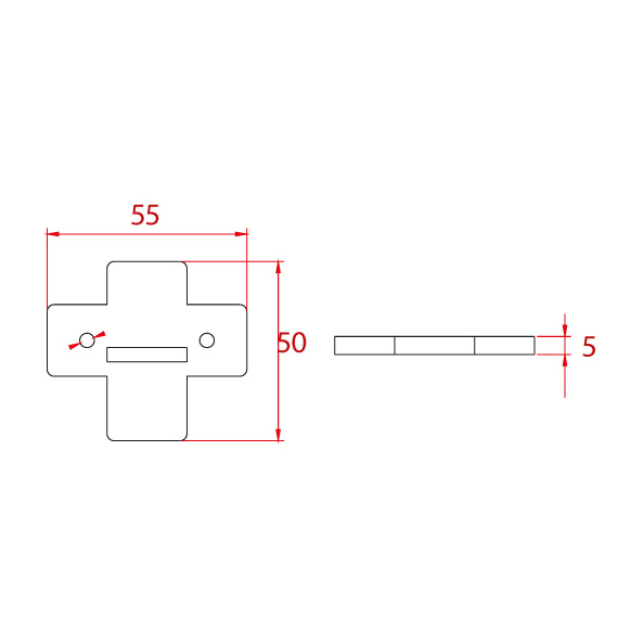 Menteşe Yükseltici 5 mm Menteşe Yükseltici 5 mm