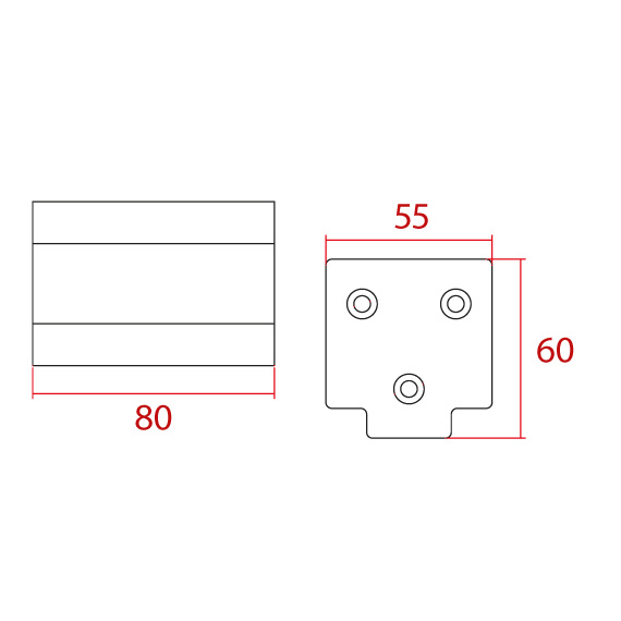 Monaco Hinge Riser 80 mm Monaco Hinge Riser 80 mm