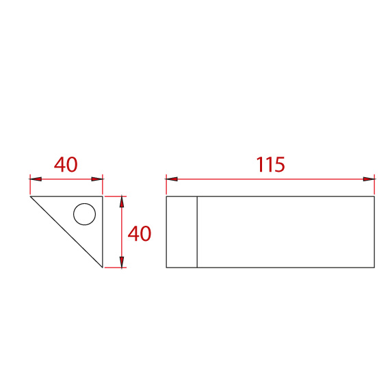 Bracket With Nut 115 mm