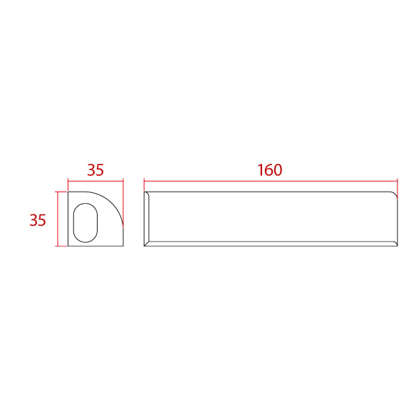 Vapur Bracket Edgeless 160 mm Vapur Bracket Edgeless 160 mm