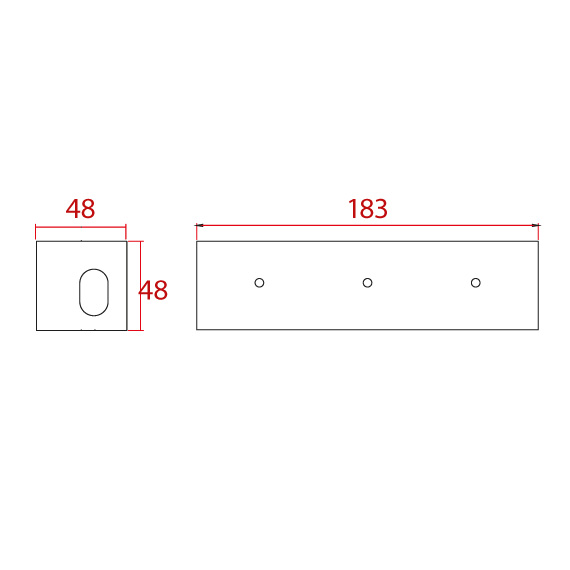 Reinforced Bracket With Nut 183 mm