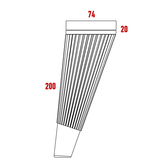 Lusi Ayak Fitilli 200 mm