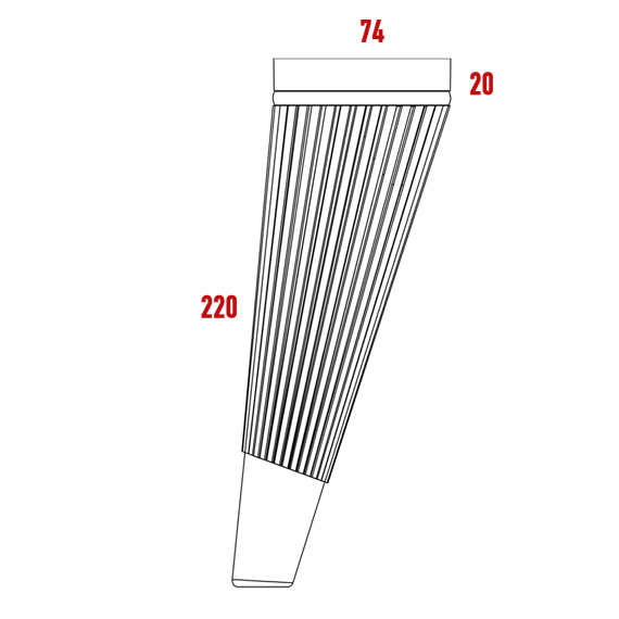 Lusi Foot Wick 220 mm Lusi Foot Wick 220 mm