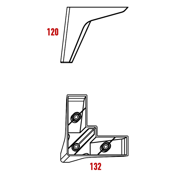 Negro Corner Foot 120 mm