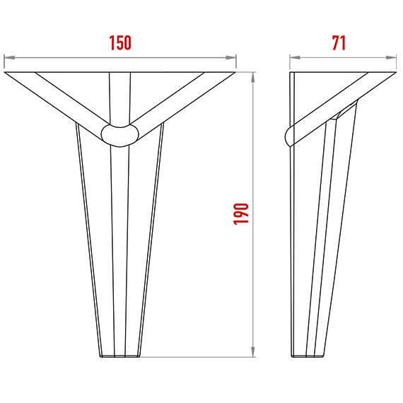 Anka Foot With Circle 190 mm Anka Foot With Circle 190 mm