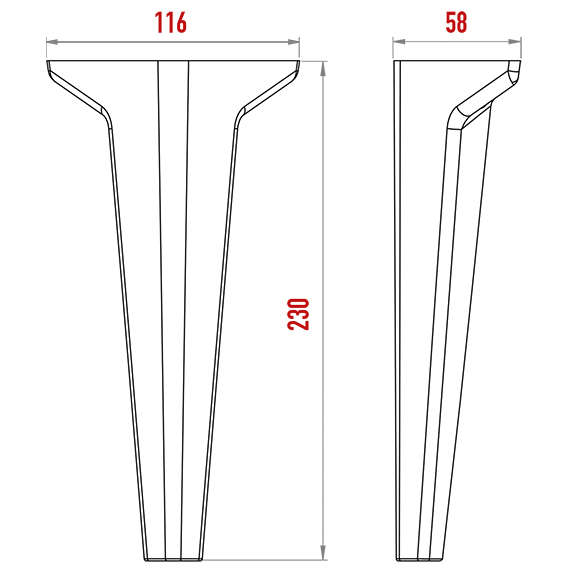 Anka Foot Without Circle 230 mm Anka Foot Without Circle 230 mm