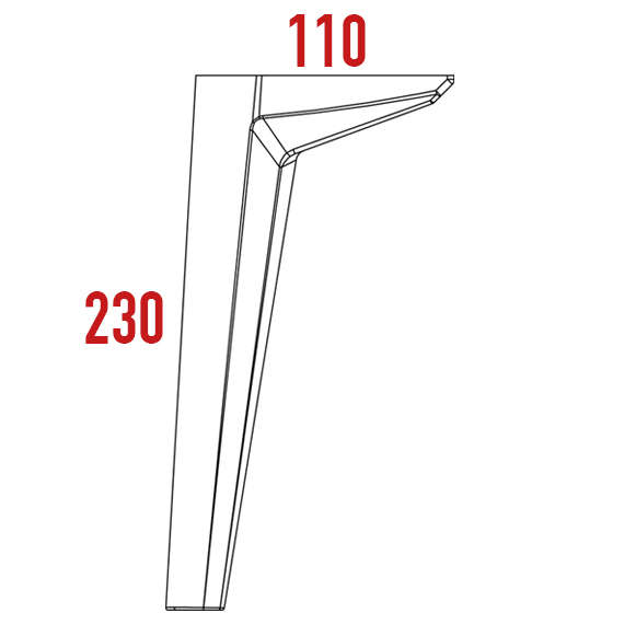 Gucci Foot Angled 230 mm