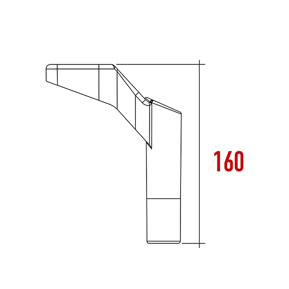 Platin Foot Flat 160 mm