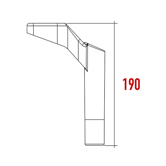 Platin Foot Flat 190 mm