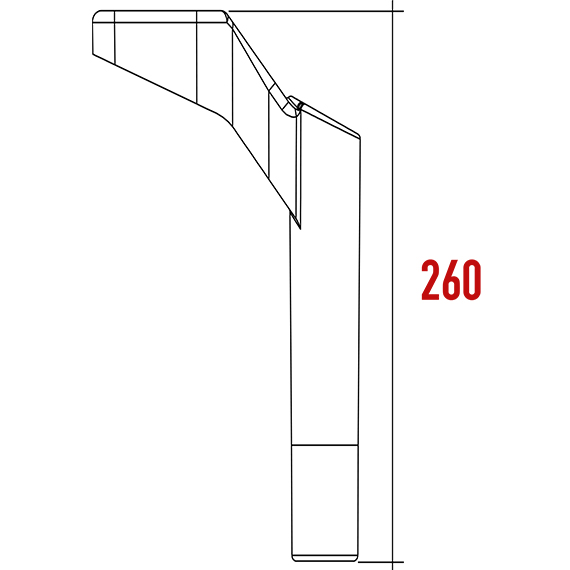 Platin Foot Flat 260 mm