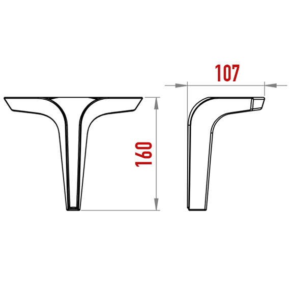 Master Foot 160 mm Oval