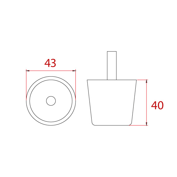 Gizli Ayak Civatalı 40 mm