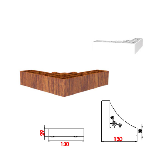 Köşe Ayak 130x130x29 mm