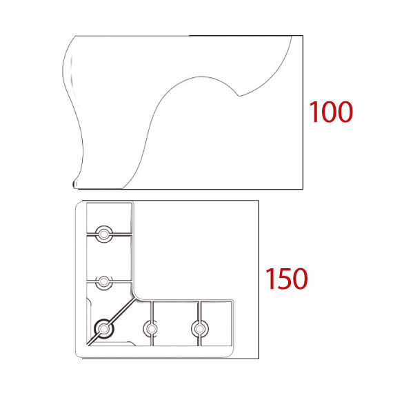 Dolphin 150x150x100 mm