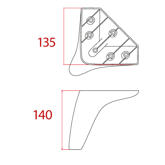 Monessa Ayak 135x135x140 mm