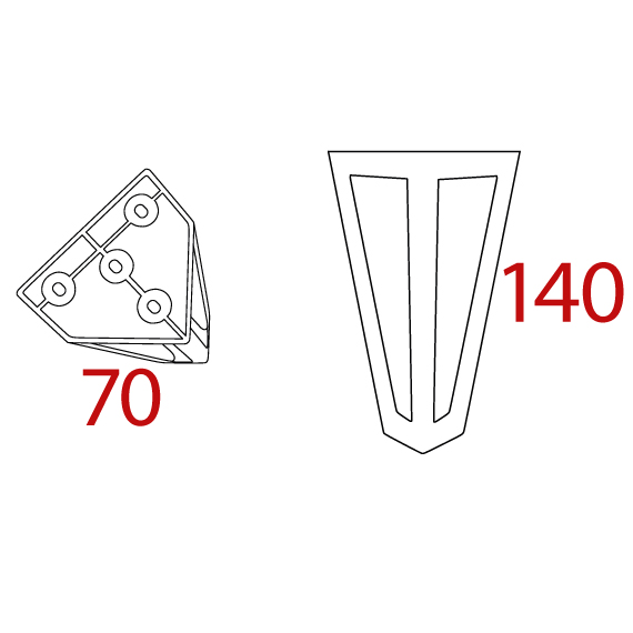 Kastilya Ayak 70x70x140 mm