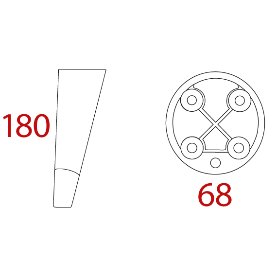Lucas Ayak Açılı 180 mm