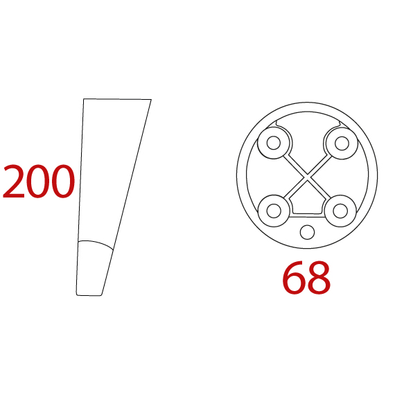 Lucas Ayak Açılı 200 mm Lucas Ayak Açılı 200 mm